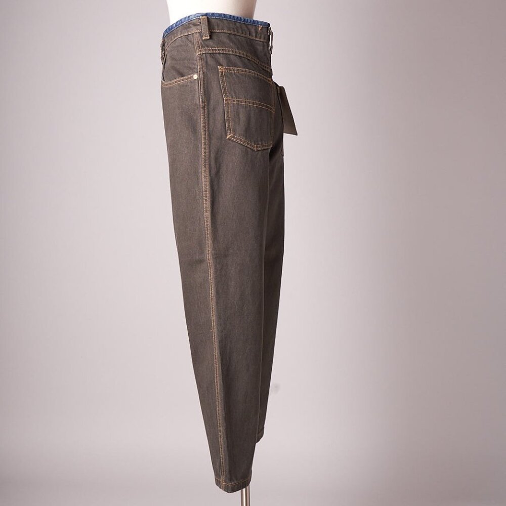 1990s Deadstock Charcoal and Denim Blue Rusty Surf Jeans